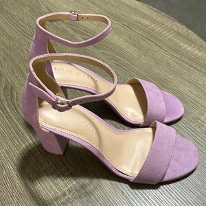 Kelly & Katie Lavender Microsuede Heels